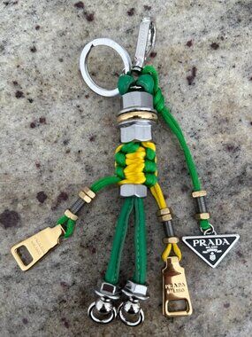 Prada Pop Strings Nappa Leather Key Chain/Bag Charm -SOLD OUT in this color-